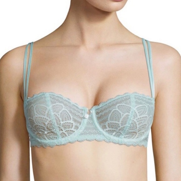 chantelle | merci unlined underwire demi bra in lagoon - Picture 15 of 16